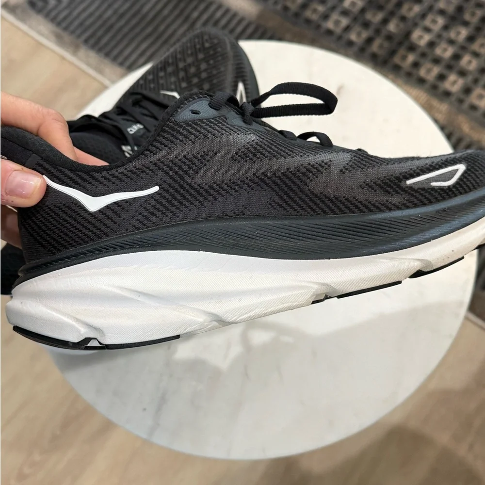 Hoka Black and White Women's Running Shoes Size 8